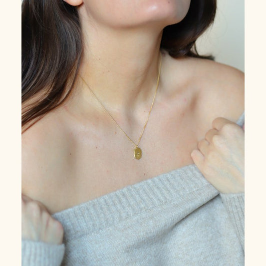 Kette „Liebling M “ – Personalisierte Initial Kette mit Bedeutung | 925 Sterling Silber, 18K Vergoldet-1